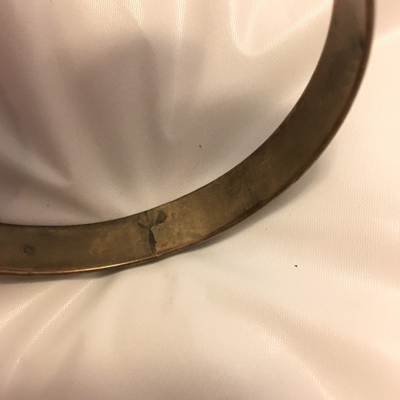 ✨HP✨Vintage Silver and Brass Floral Bangle Bracelet - Picture 4 of 7
